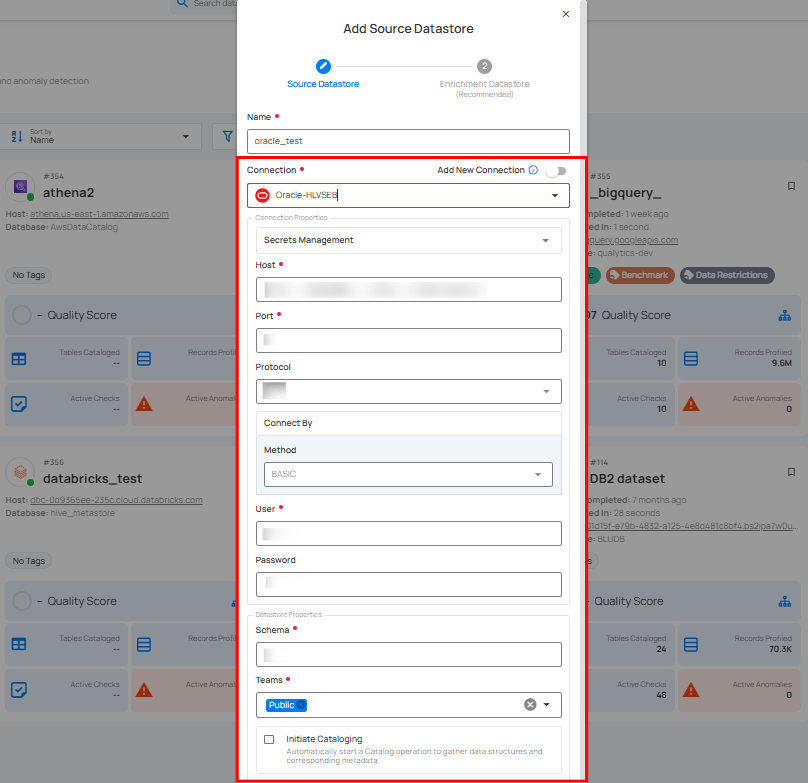 existing-source-datastore