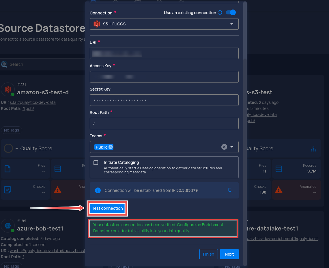 test-connection-for-existing-datastore