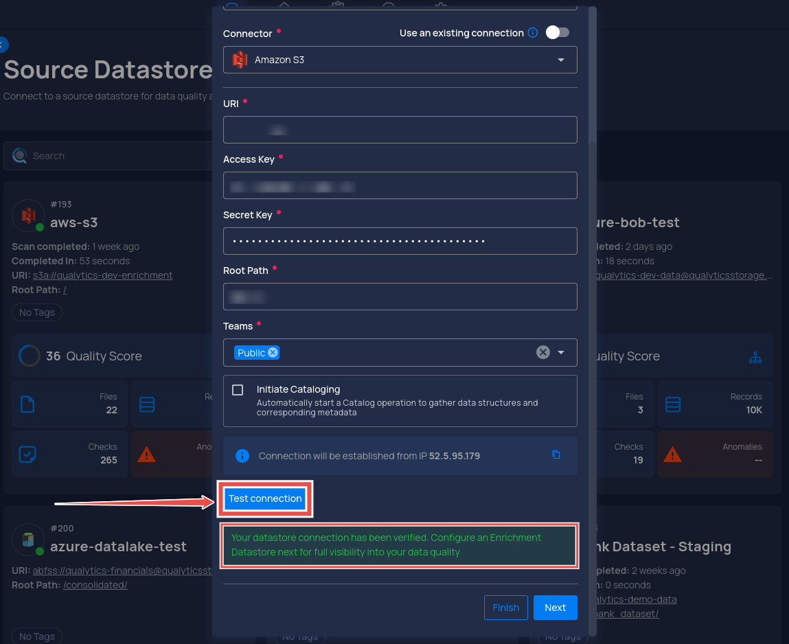 test-datastore-connection