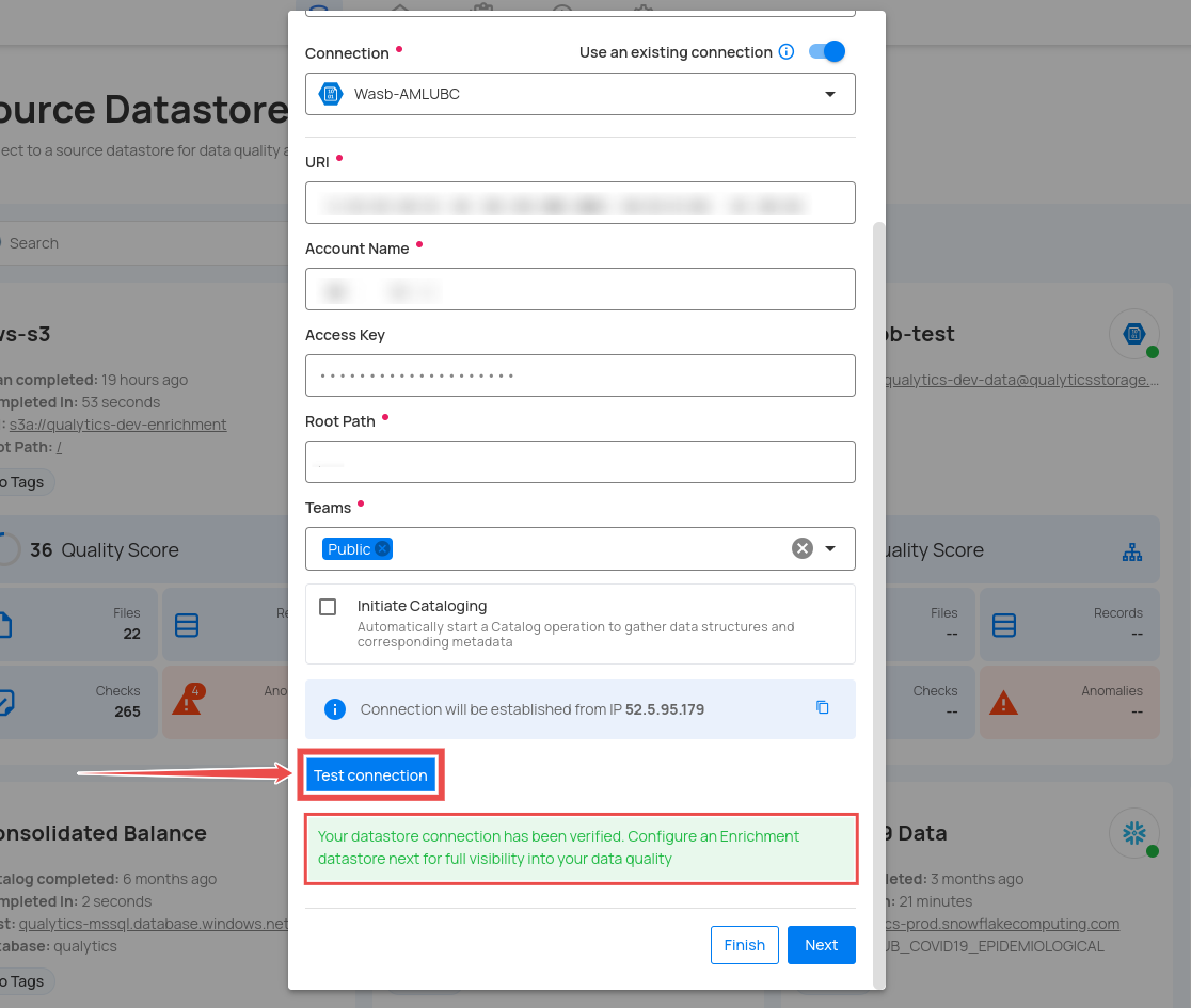 test-connection-for-existing-datastore