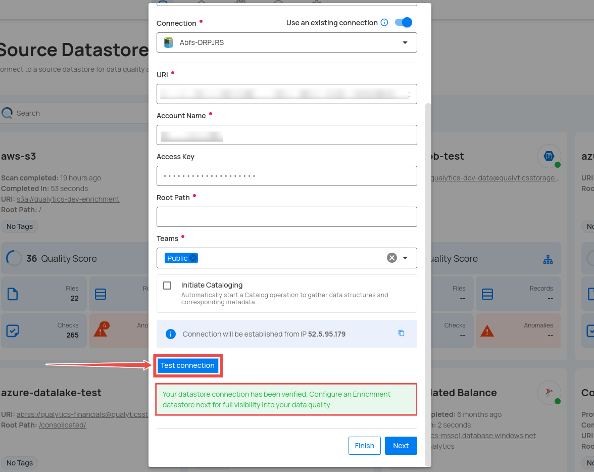 test-connection-for-existing-datastore