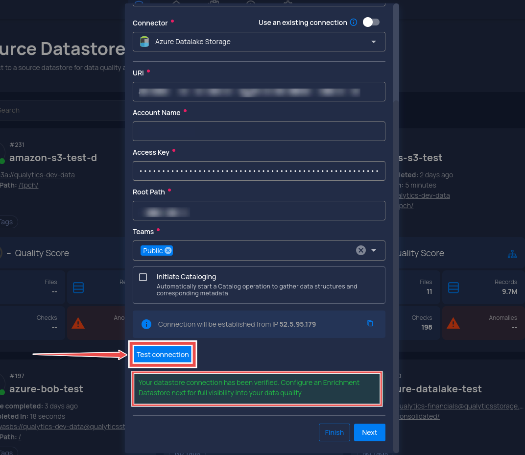 test-datastore-connection