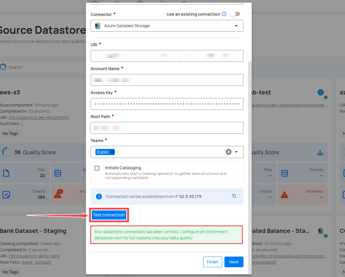 test-datastore-connection