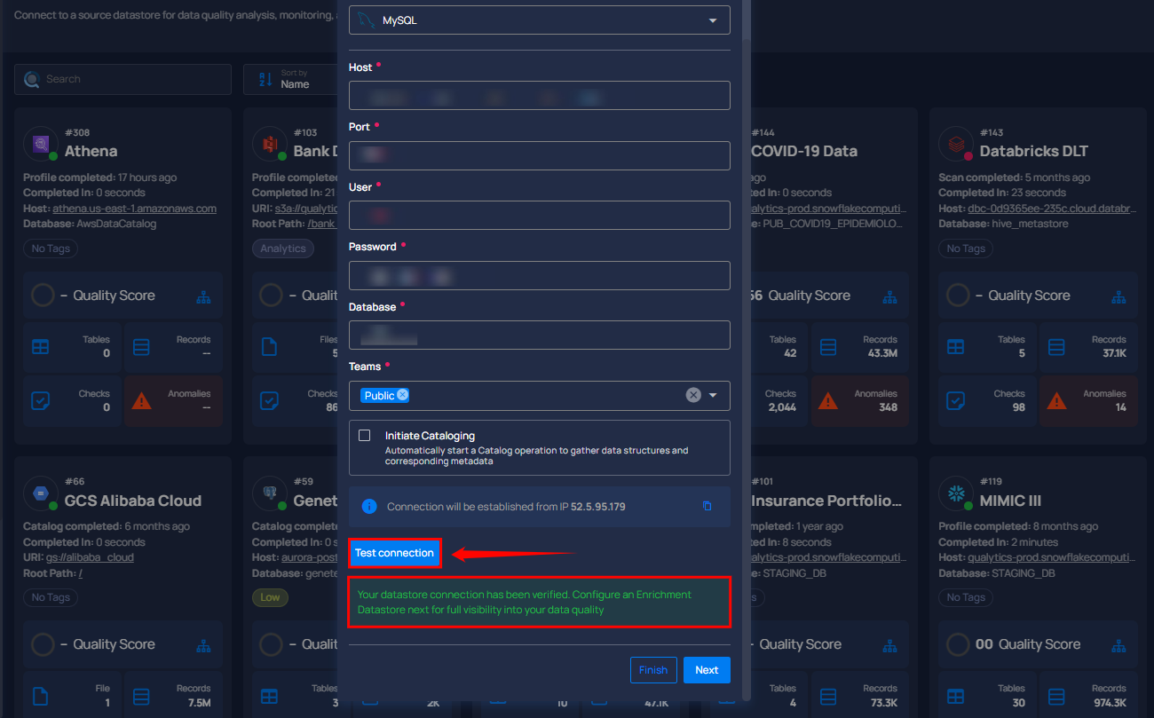 test-datastore-connection