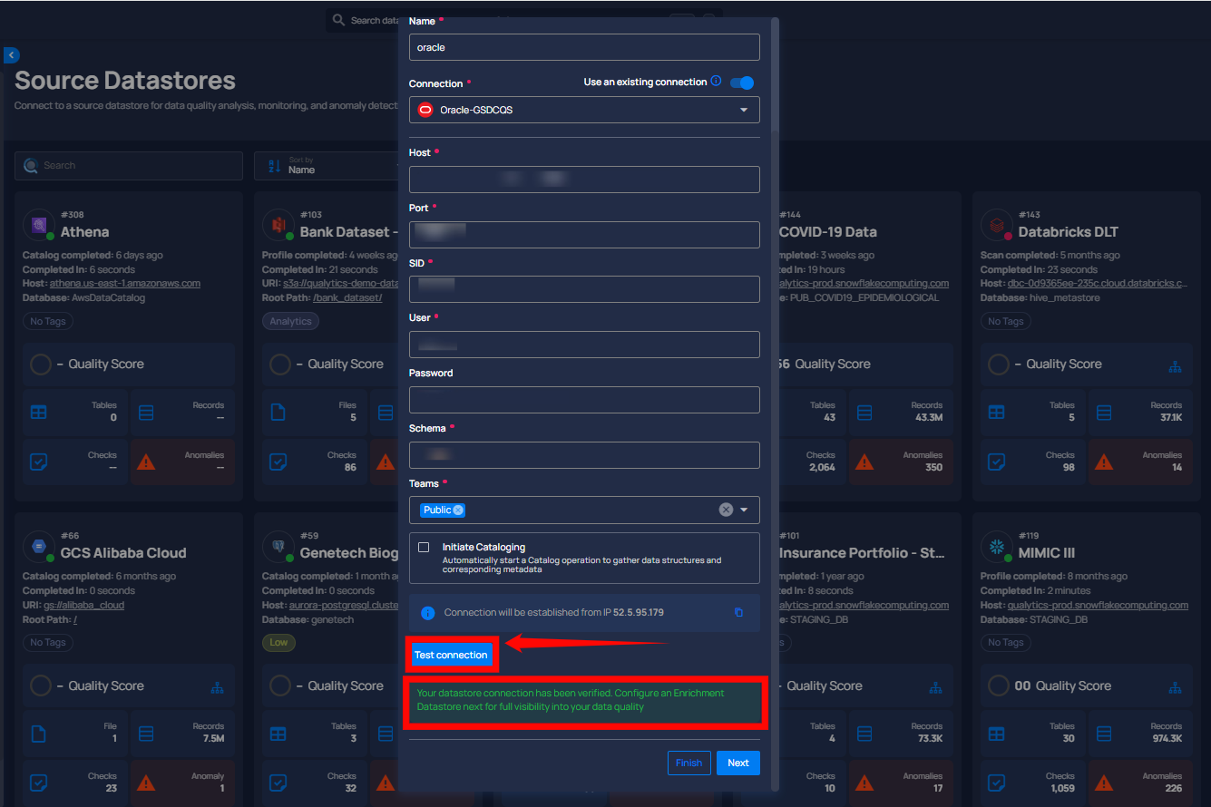 test-existing-connection