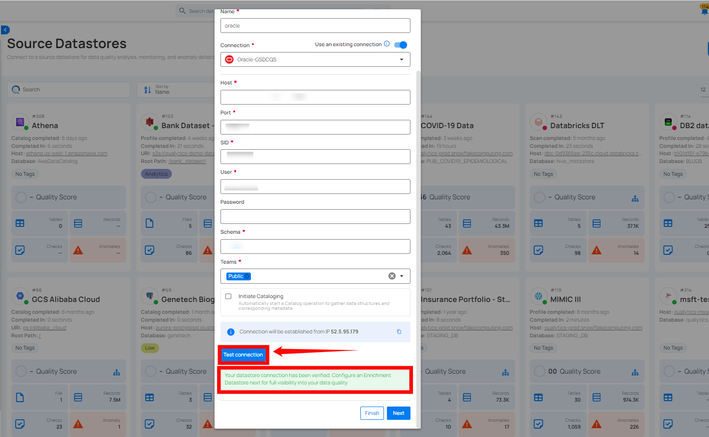 test-existing-connection