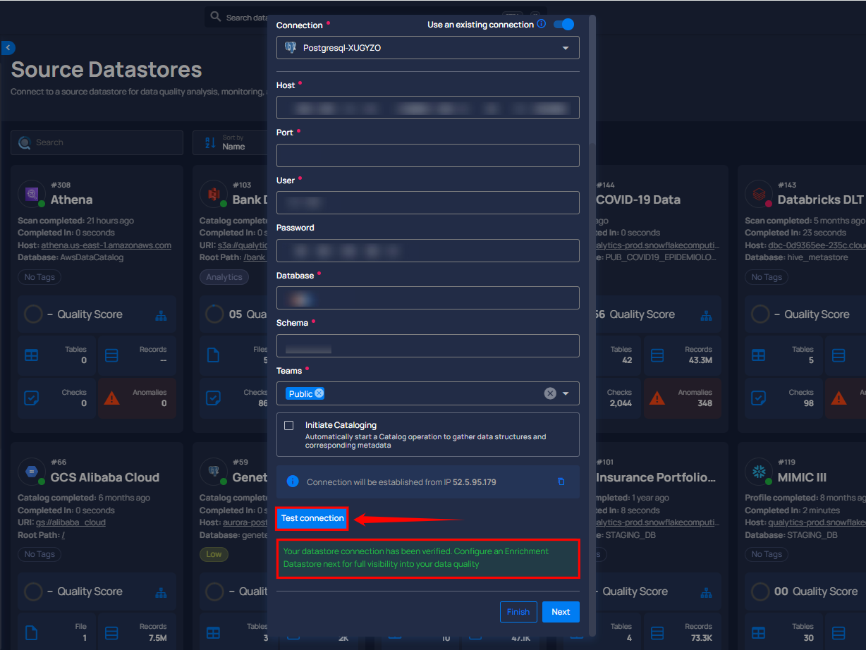 test-connection-for-existing-datastore