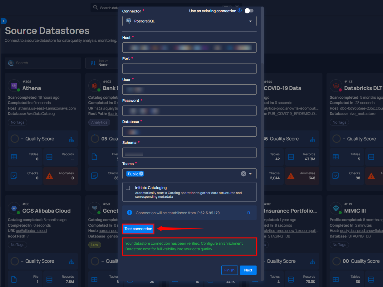 test-datastore-connection