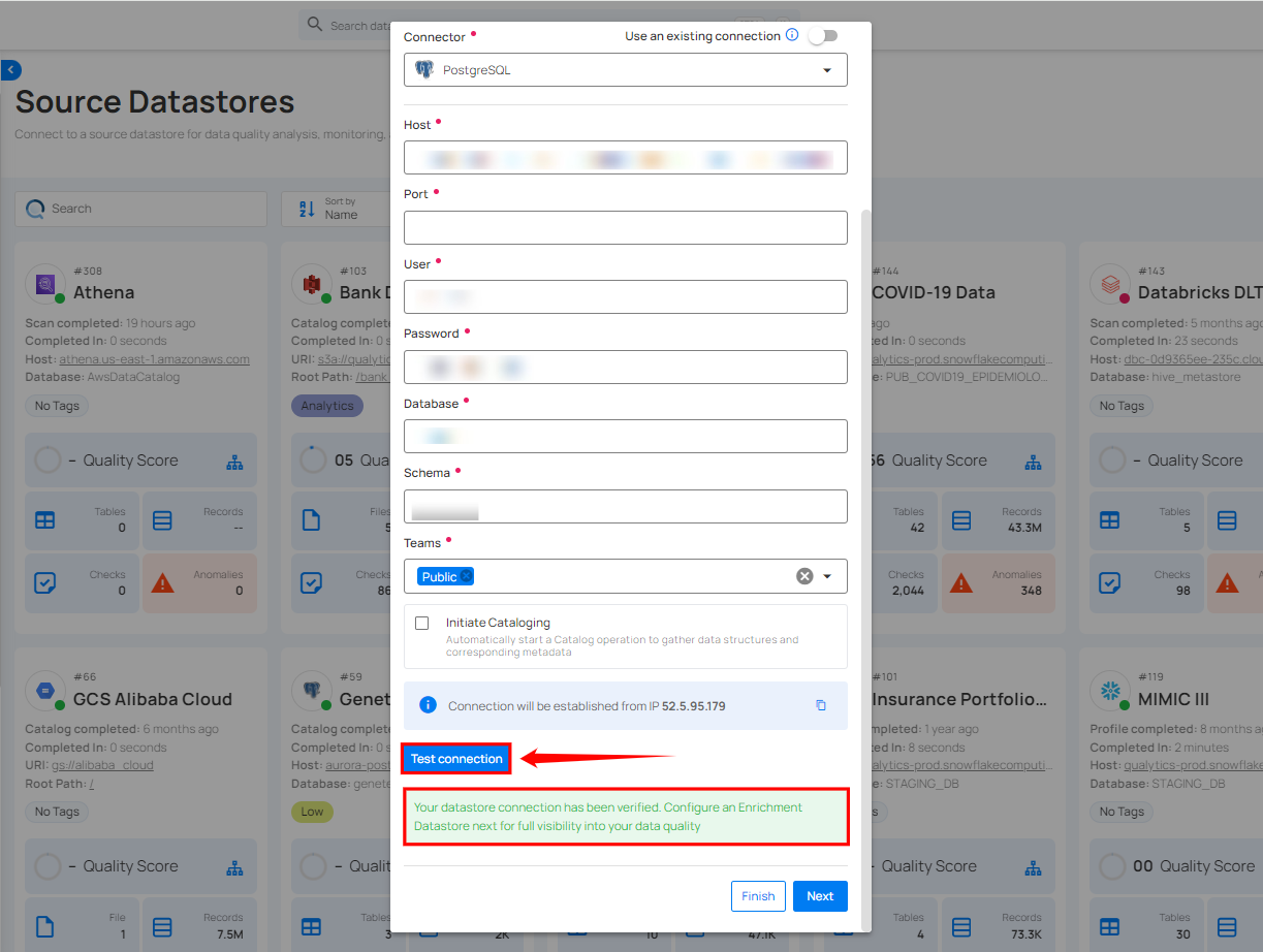 test-datastore-connection