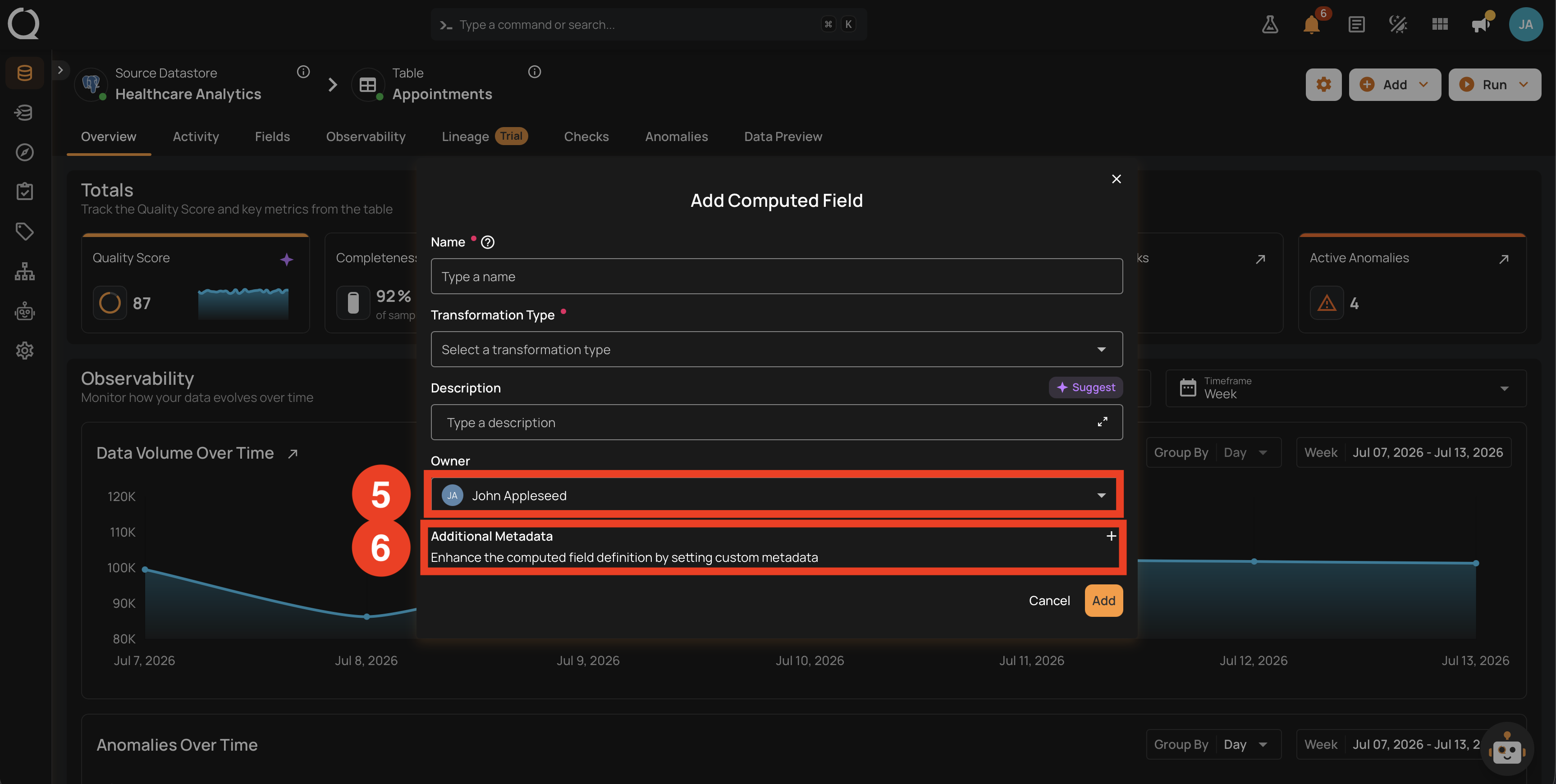 Fields reference 3: Owner and Additional Metadata