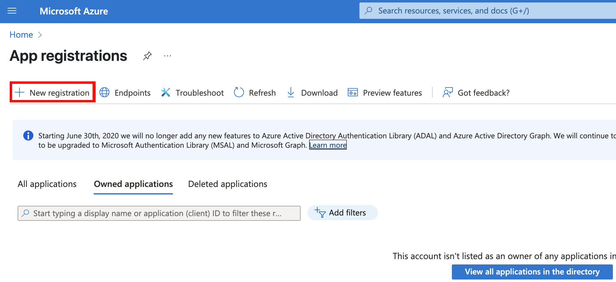 new-app-registration