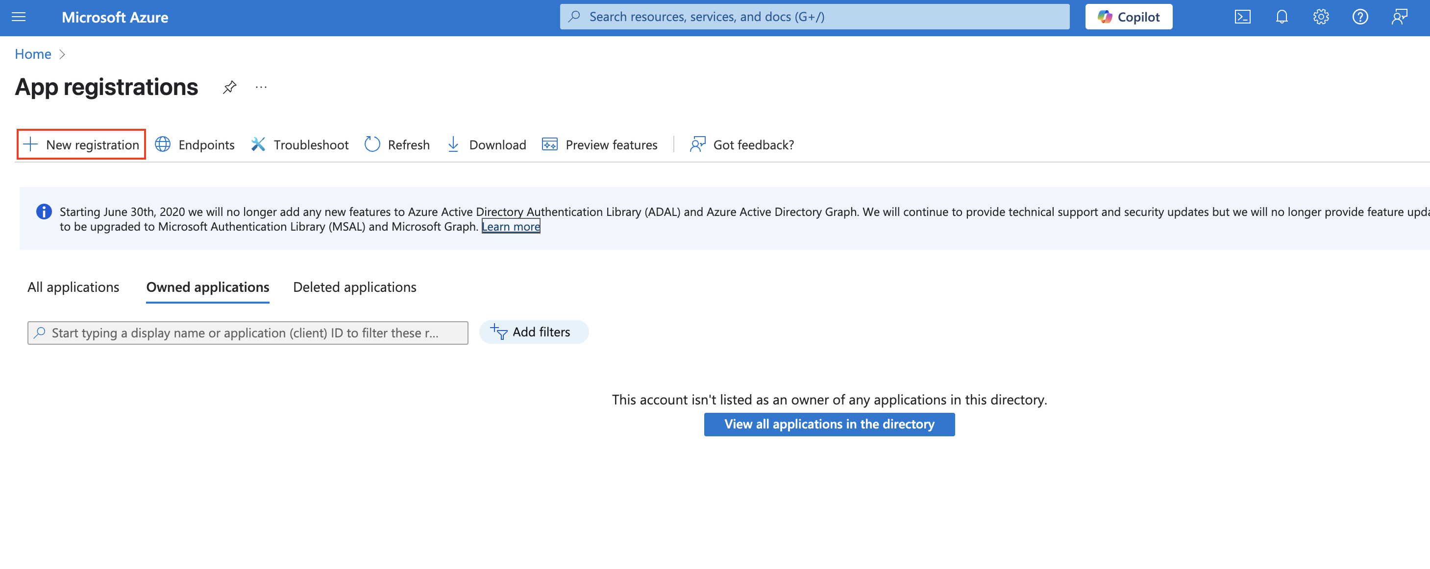new-app-registration