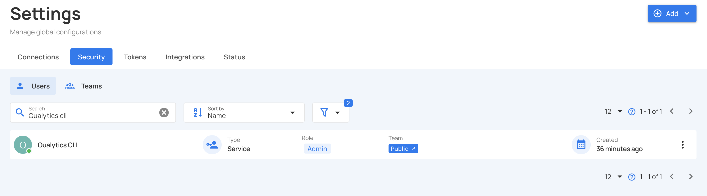 service-account-in-list
