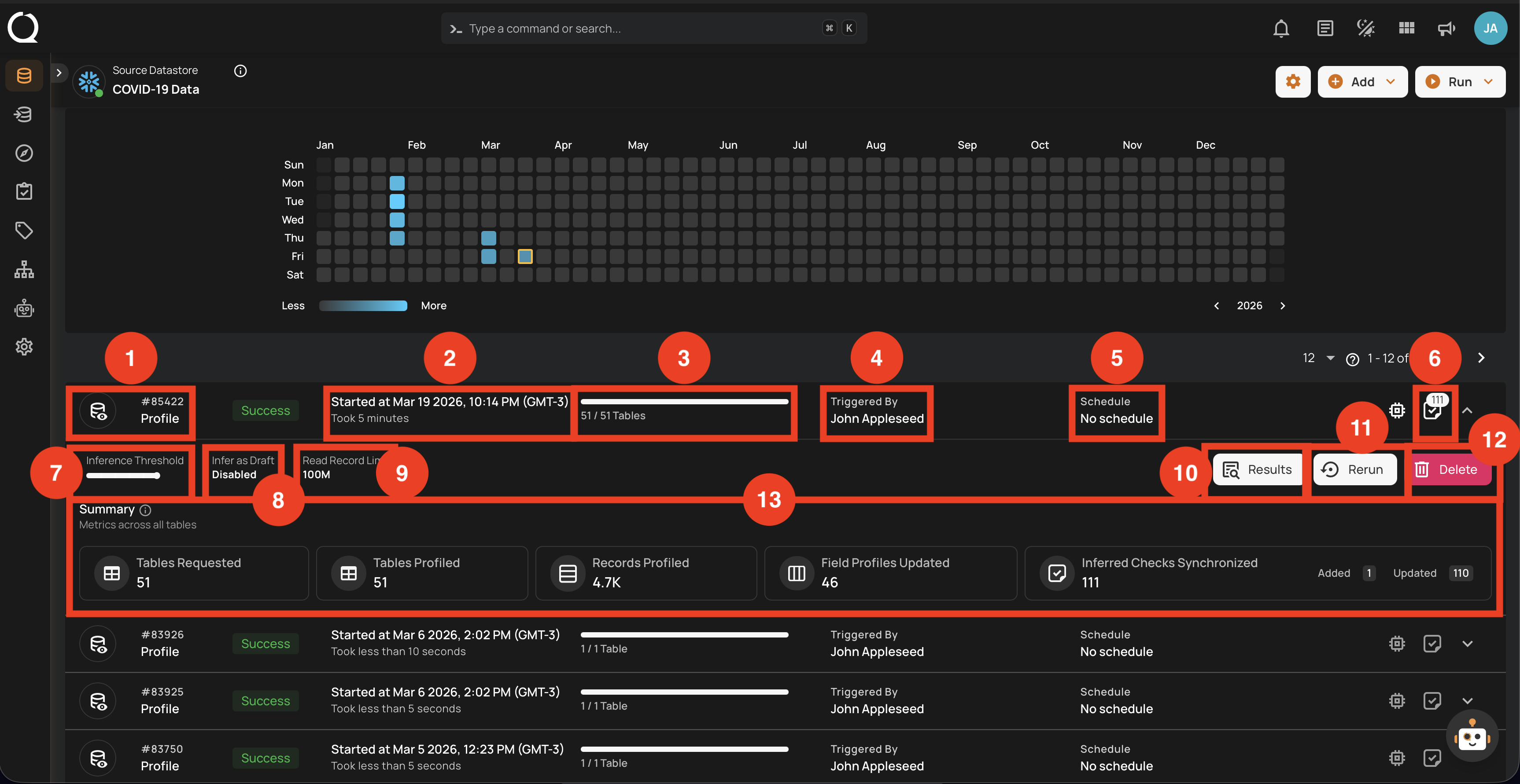 Profile operation completed with success status