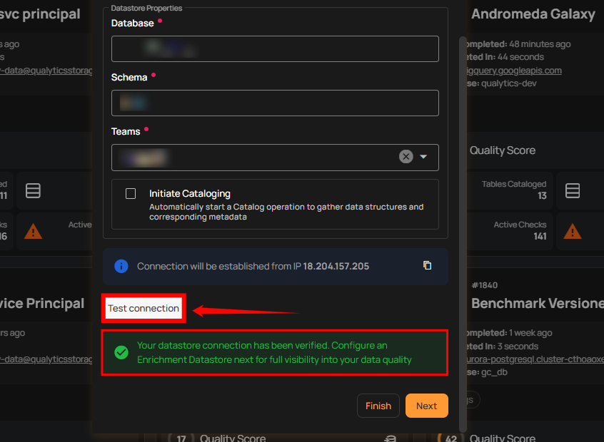 test-existing-connection