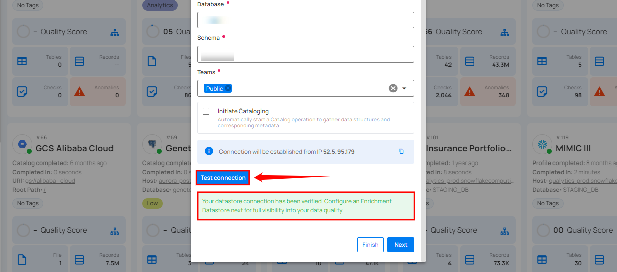 test-datastore-connection