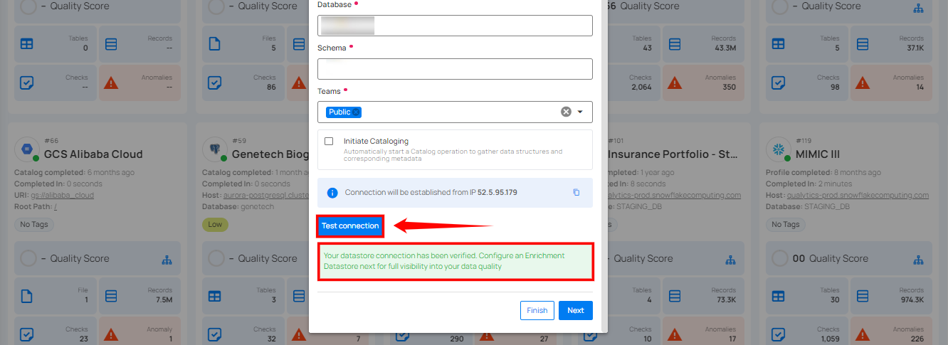 test-datastore-connection