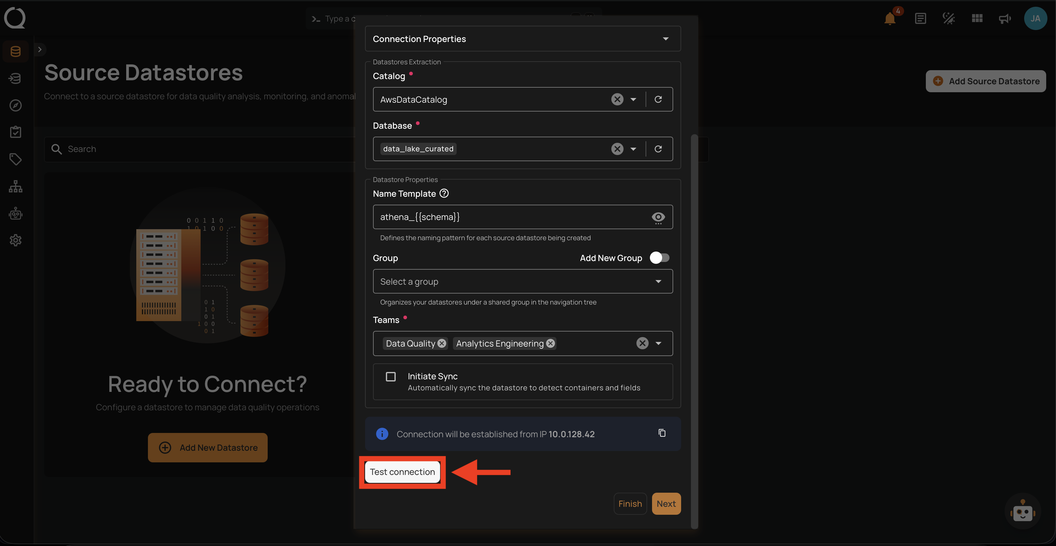 existing-test-connection