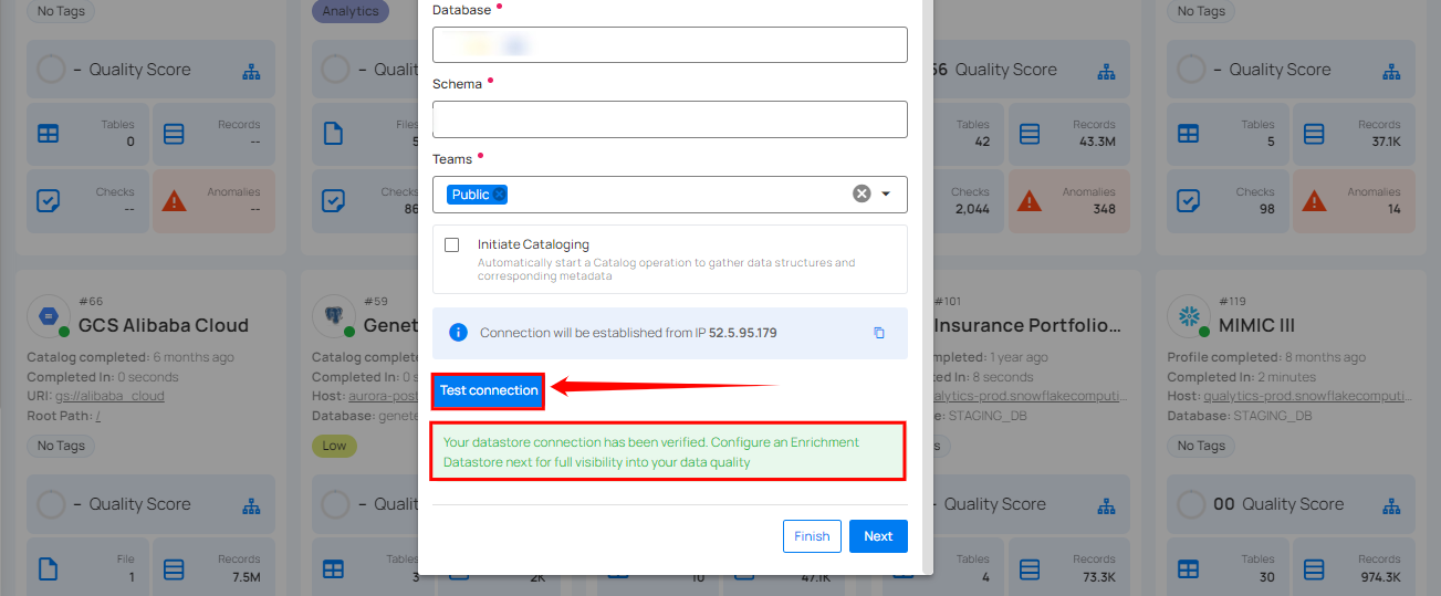 test-datastore-connection