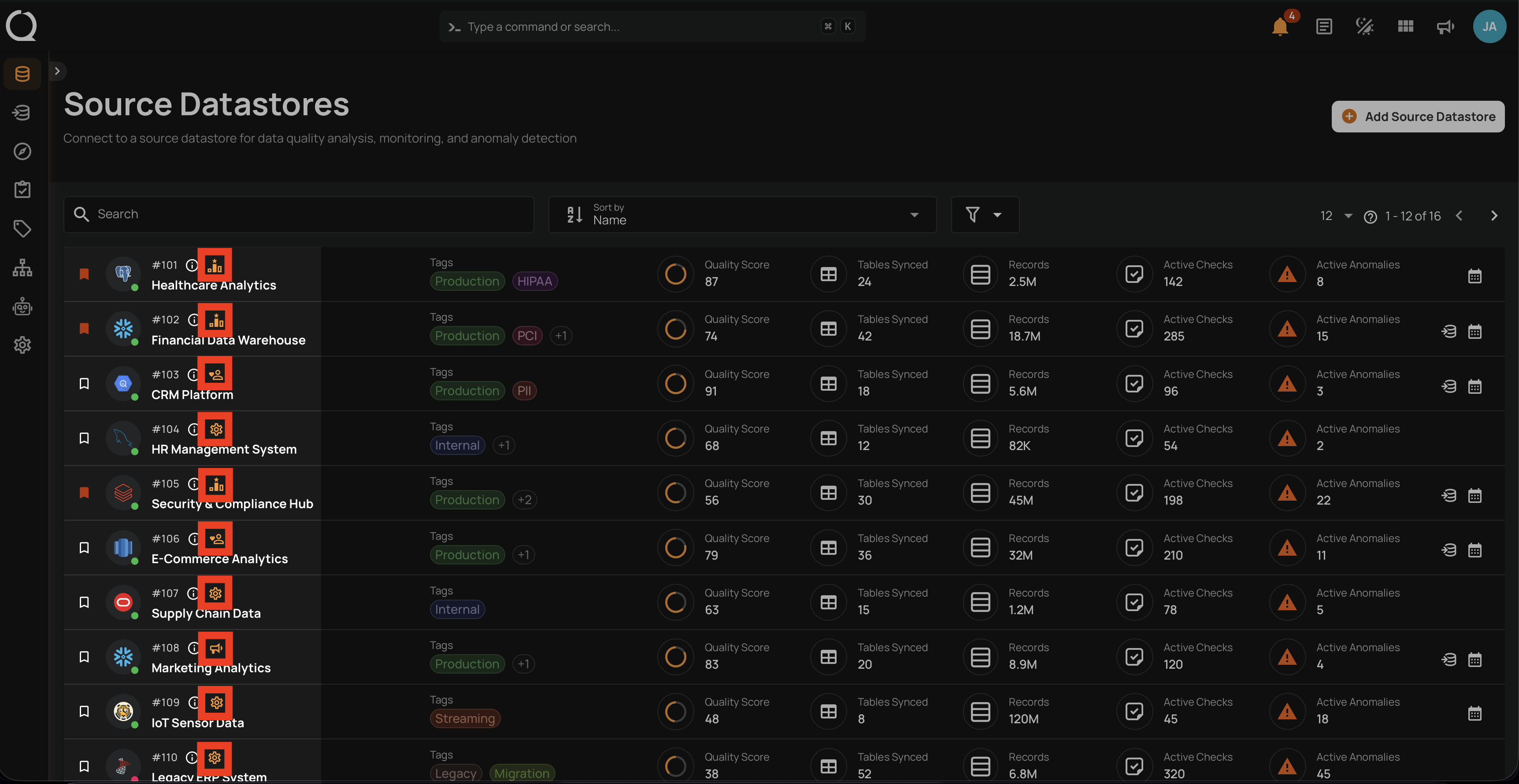 source-datastores-listing