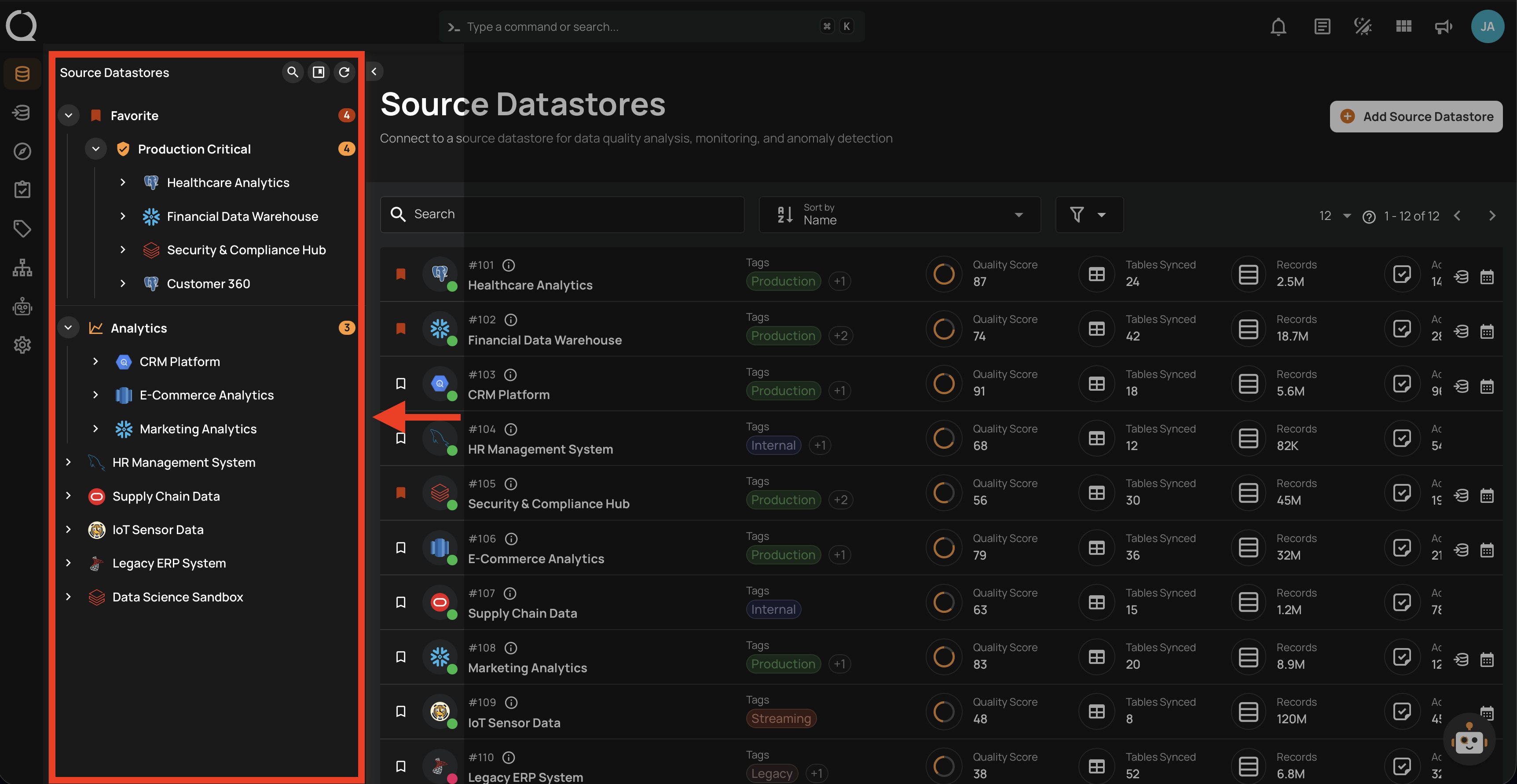 select-datastore